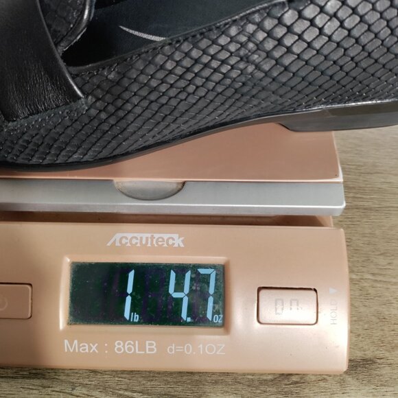 Dansko Oksana Leather Snakeskin Embossed Size 38 US 8 Black Shoes Loafer - Picture 10 of 10